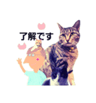 ミッシェルと3匹の猫（個別スタンプ：6）