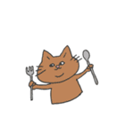 二重アゴの猫たち（個別スタンプ：24）