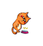 オレンジねこのキッキー（個別スタンプ：1）