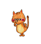 オレンジねこのキッキー（個別スタンプ：3）