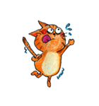 オレンジねこのキッキー（個別スタンプ：4）