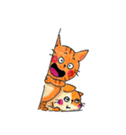 オレンジねこのキッキー（個別スタンプ：24）