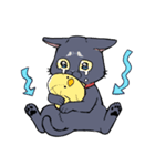黒猫『春ちゃん』の気ままなスタンプ（個別スタンプ：22）