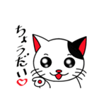 白黒ぶち猫のシンプルスタンプ（個別スタンプ：29）