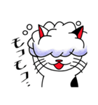白黒ぶち猫のシンプルスタンプ（個別スタンプ：30）