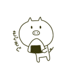 ただのしろいぶた（個別スタンプ：3）