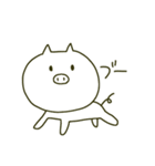 ただのしろいぶた（個別スタンプ：5）