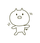 ただのしろいぶた（個別スタンプ：7）