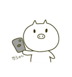 ただのしろいぶた（個別スタンプ：25）