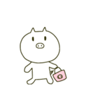 ただのしろいぶた（個別スタンプ：34）