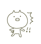 ただのしろいぶた（個別スタンプ：35）