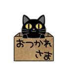 毎日使える箱入り娘の黒猫さん 2（個別スタンプ：3）