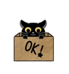毎日使える箱入り娘の黒猫さん 2（個別スタンプ：34）