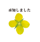 黄色の花 と 敬語（個別スタンプ：9）