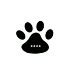 シンプル黒猫シルエットカスタムスタンプ（個別スタンプ：40）