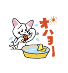 お茶目な白ニャンコ（個別スタンプ：7）