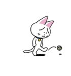 お茶目な白ニャンコ（個別スタンプ：27）