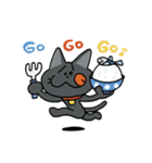 お茶目な黒ニャンコ（個別スタンプ：38）