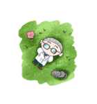 眼鏡坊主ドクター（個別スタンプ：34）