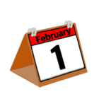 2月のカレンダー（個別スタンプ：2）