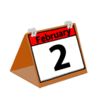 2月のカレンダー（個別スタンプ：3）