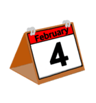 2月のカレンダー（個別スタンプ：5）