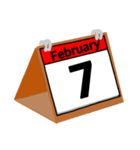 2月のカレンダー（個別スタンプ：8）
