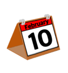 2月のカレンダー（個別スタンプ：11）
