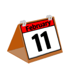 2月のカレンダー（個別スタンプ：12）