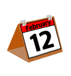 2月のカレンダー（個別スタンプ：13）