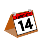 2月のカレンダー（個別スタンプ：15）