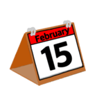 2月のカレンダー（個別スタンプ：16）
