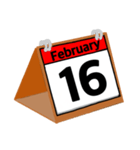 2月のカレンダー（個別スタンプ：17）
