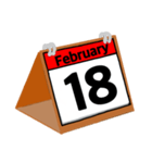 2月のカレンダー（個別スタンプ：19）