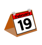 2月のカレンダー（個別スタンプ：20）