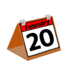 2月のカレンダー（個別スタンプ：21）