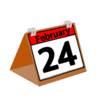 2月のカレンダー（個別スタンプ：25）