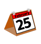 2月のカレンダー（個別スタンプ：26）