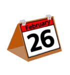 2月のカレンダー（個別スタンプ：27）