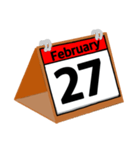 2月のカレンダー（個別スタンプ：28）