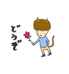 猫耳としっぽがついたひと（個別スタンプ：25）