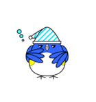 ルリビタキちゃん 秋（個別スタンプ：4）