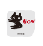 黒猫くろねこ黒ネコ(カスタム)（個別スタンプ：27）