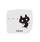 黒猫くろねこ黒ネコ(カスタム)（個別スタンプ：40）