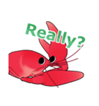 英語のザリガニちゃんスタンプ（個別スタンプ：6）
