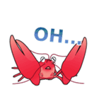 英語のザリガニちゃんスタンプ（個別スタンプ：8）