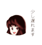 昭和な女の子スタンプ（個別スタンプ：5）