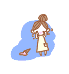 小さなおんなのこの世界。(文字なし)（個別スタンプ：8）