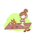 小さなおんなのこの世界。(文字なし)（個別スタンプ：35）