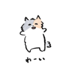 ふわふわ猫ひまわりのゆるいスタンプ（個別スタンプ：8）